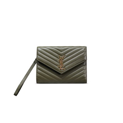 YSL CASSANDRE MATELASSÉ FLAP POUCH IN LAMBSKIN 617662 (21*16*3cm)